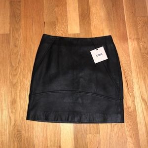 ASOS black leather mini skirt